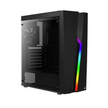 GABINETE GAMER AEROCOOL BOLT RGB, MID TOWER, LATERAL EM ACRÍLICO, BLACK