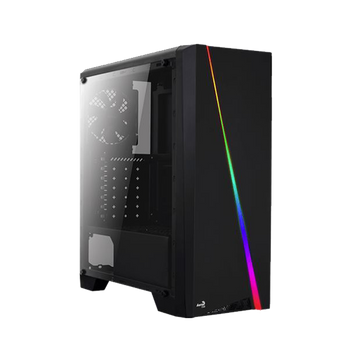 GABINETE GAMER AEROCOOL CYLON RGB, MID TOWER, LATERAL EM ACRÍLICO, BLACK