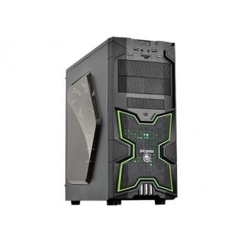 GABINETE GAMER PCYES! FOX C/LED VERDE - BOX