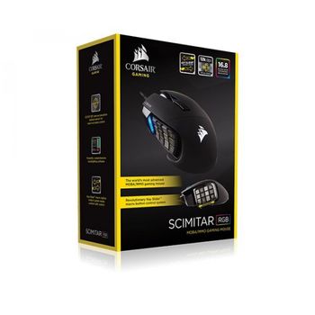 MOUSE CORSAIR SCIMITAR RGB 12000 DPI PRETO, CH-9000231-NA