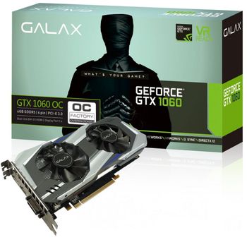 PLACA DE VÍDEO GALAX GEFORCE GTX 1060 6GB OC, 60NRH7DSL9OC