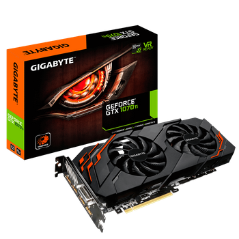 PLACA DE VÍDEO GIGABYTE GEFORCE GTX 1070 TI WINDFORCE 8G GV-N107TWF2-8GD GDDR5 PCI-EXP