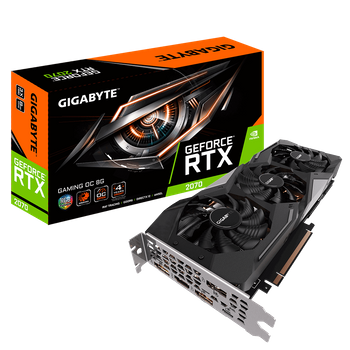 PLACA DE VÍDEO GIGABYTE GEFORCE RTX 2070 GAMING OC 8GB GV-N2070GAMING OC